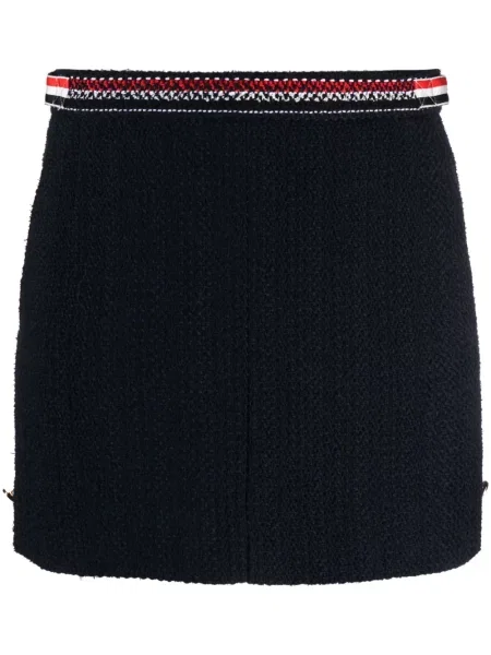 Fustă Thom Browne din tweed albastru