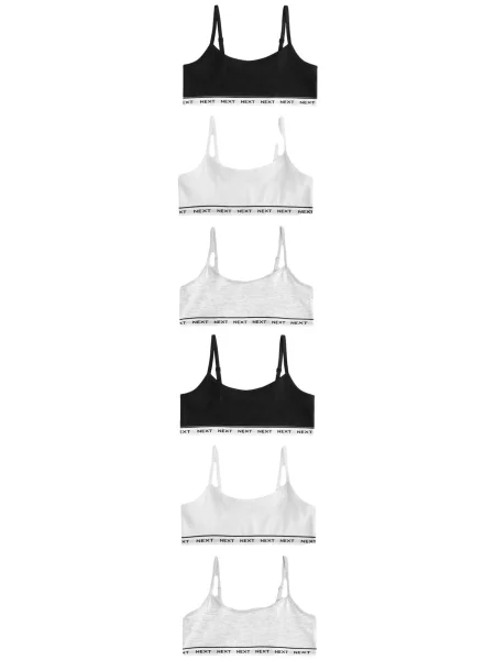 Next Sutien gri / negru alb