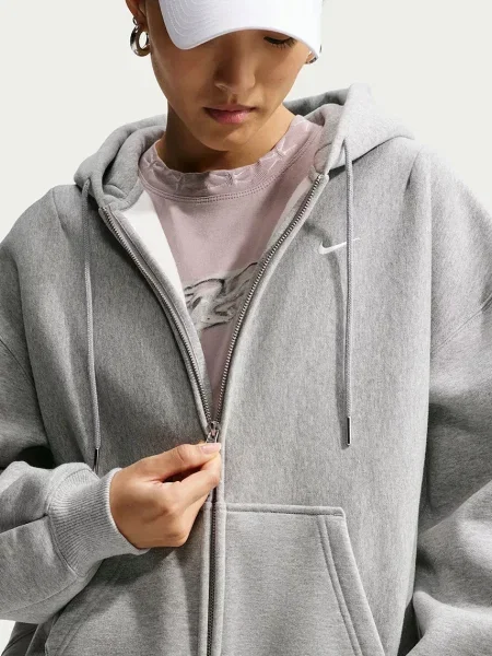 Nike Sportswear кофта на застібці з капюшоном з бавовною Studio Fleece