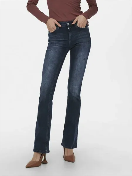 ONLY Blugi Blush Bleumarin Flared Fit albastru