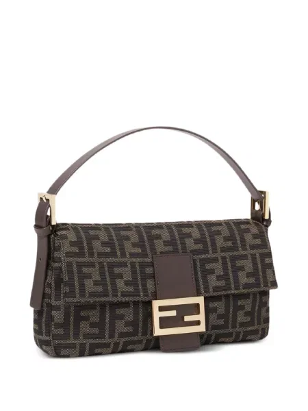 Jacquard shopper torbica Fendi smeđa