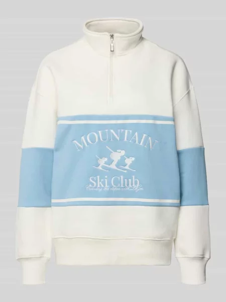 Bluza z zamkiem błyskawicznym model ‘Cosette’ Leger By Lena Gercke biała