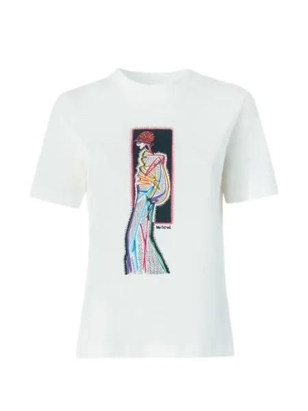 Tricou Missoni cu imagine alb