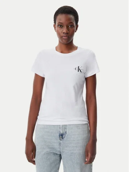 Тениска Calvin Klein Jeans 2 броя бяло