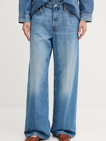 Džíny Calvin Klein Jeans high waist modré