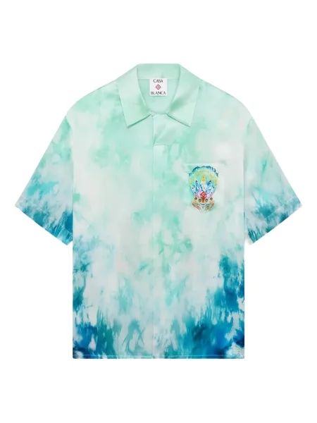 Риза Casablanca с tie-dye ефект синьо