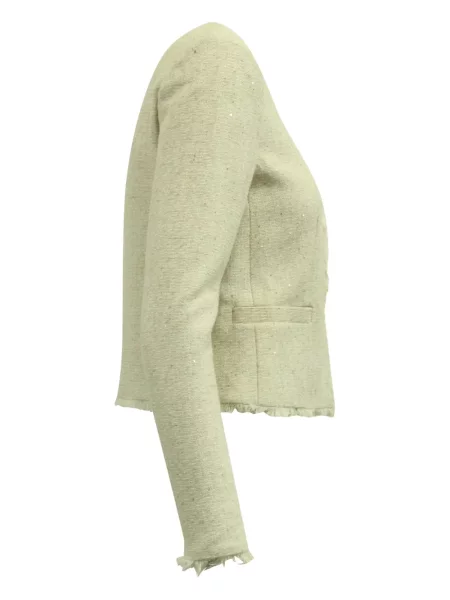 Geacă Alice + Olivia din tweed alb