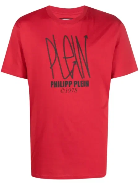 Tricou Philipp Plein scurt roșu