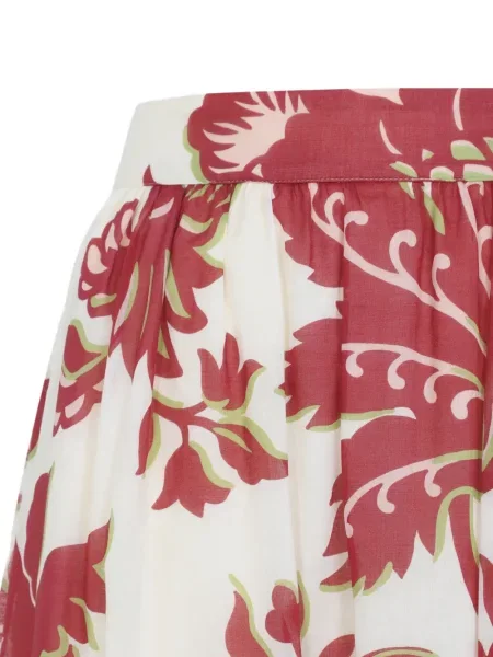 Fusta maxi Etro cu model floral cu imagine alb