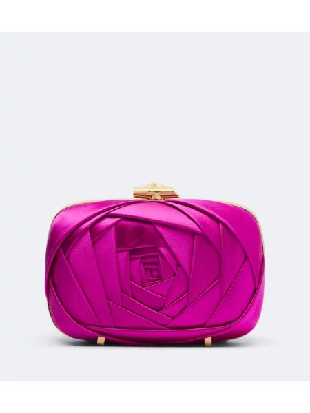 Geantă plic Roger Vivier din satin violet