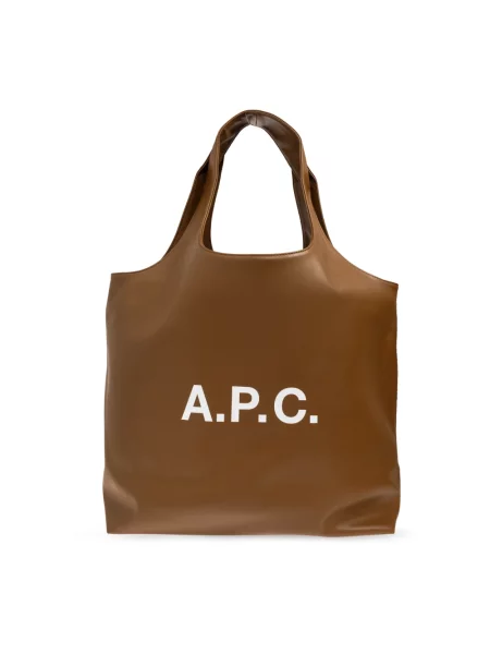 Shopperka A.p.c. skórzana brązowa