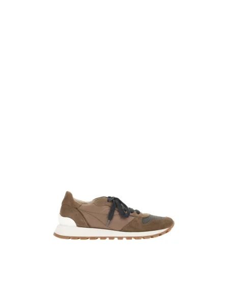 Sneakersy Brunello Cucinelli zamszowe brązowe