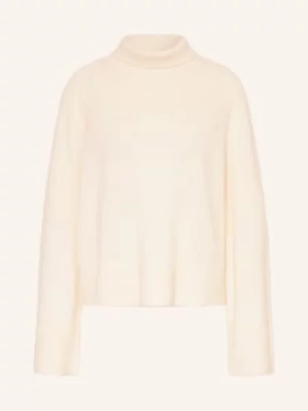 Boss Sweter Z Golfem Falonso weiss biały