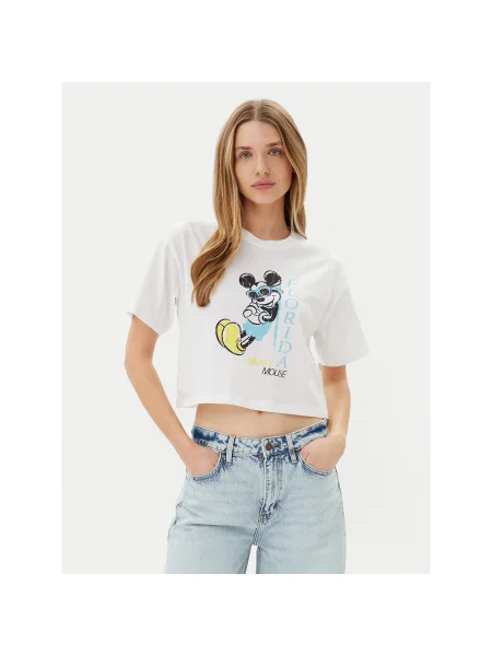 ONLY Póló Mickey Minnie Regular Fit fehér