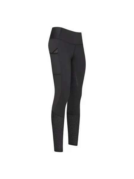 Legginsy jeździeckie z pełną przyczepnością Euro-Star Breez Fashion czarne