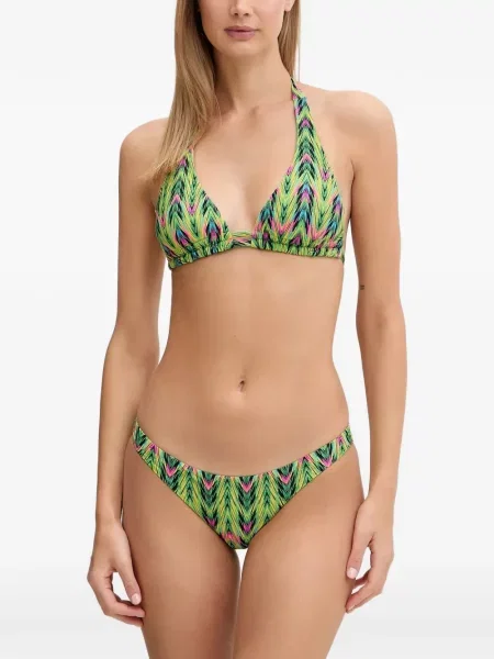 Bikini Chantelle cu imagine cu gât halter verde