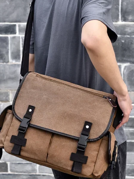 RoyalBag Мессенджер Текстиль коричневий