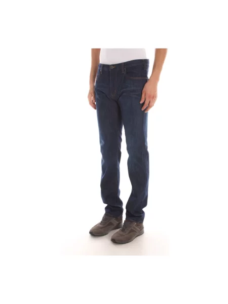 Jeansy straight leg Armani Jeans niebieskie