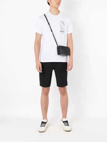 Bermude Armani Exchange cu autograf negru