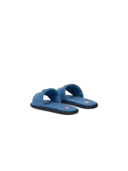Tommy Jeans Papucs Tjw Padded Denim Casual Slide kék