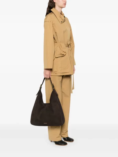 Pulover Michael Michael Kors cu decolteu în V maro