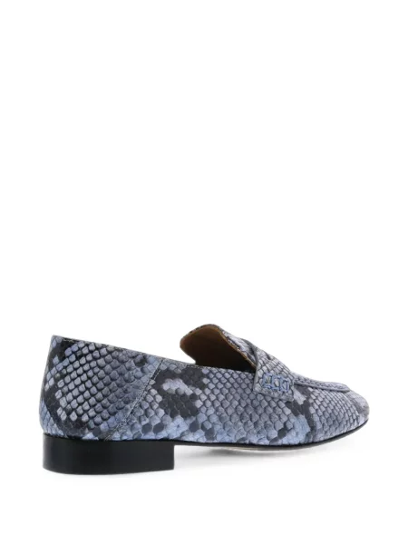 Кожени лоуфъри Toral Shoes със змийски принт синьо