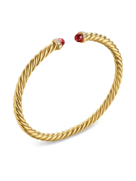 Гривна David Yurman с гранат жълто