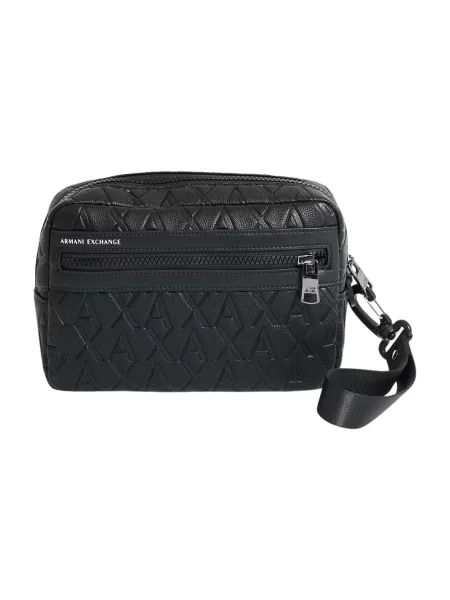 Torba Armani Exchange z kieszeniami na zamek czarna