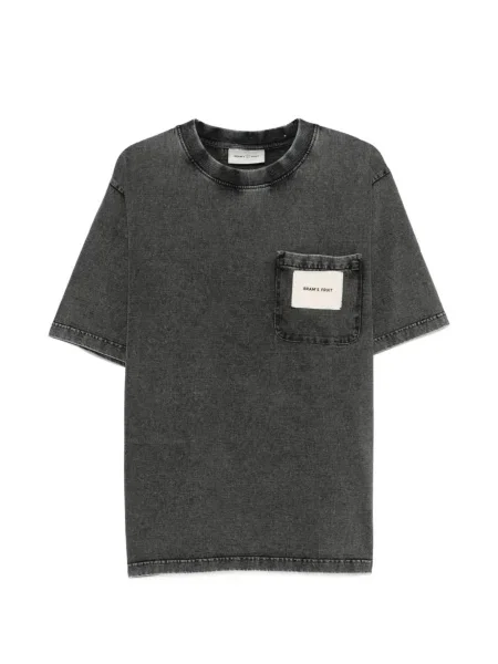 Тениска Bram’s Fruit с кръгло деколте джобове на гърдите сиво