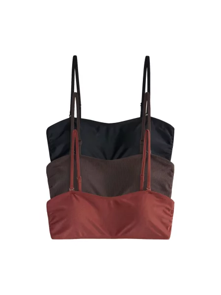 The Set Bikinový top hnedá / hrdzavohnedá čierna