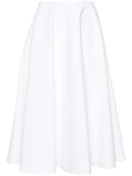 Fustă midi Valentino Garavani din poplin alb