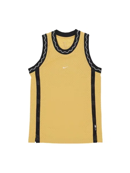 Koszulka sportowa Nike z okrągłym dekoltem z siateczką z siateczki żółta