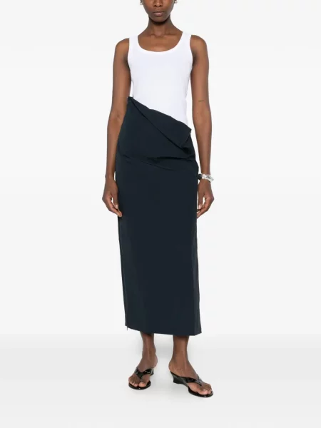 Fusta maxi Paloma Wool de lână albastru