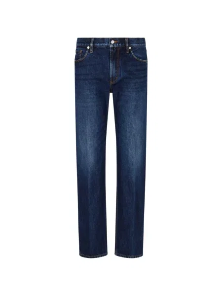 Blugi drepți Emporio Armani albastru