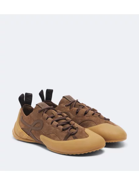 Sneakerși Loewe din piele de căprioară maro