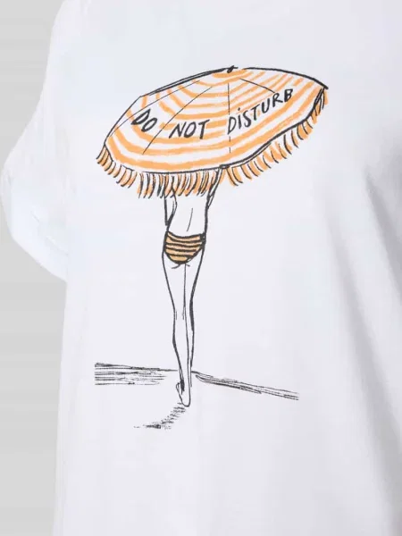 Koszula nocna o kroju oversized z nadrukiem z motywem model Sommerliebe' Louis & Louisa biała