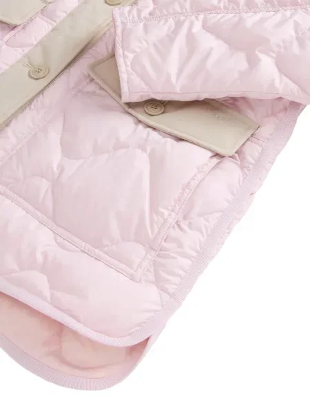 Pikowana kurtka Woolrich ze stójką różowa