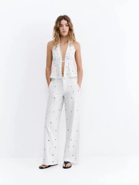 Pull&Bear Džínsy biela