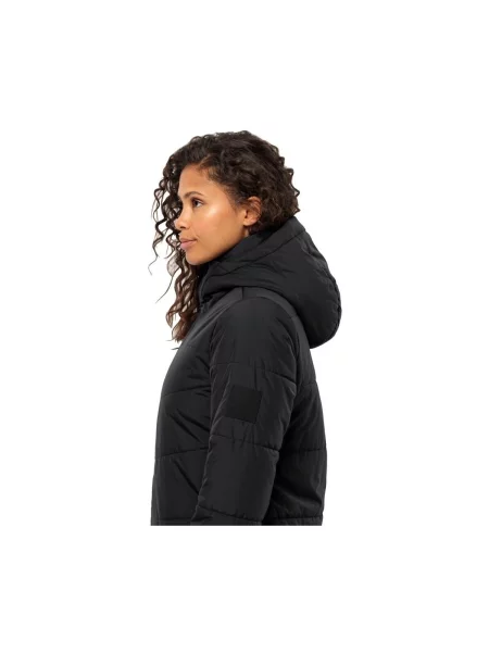 Dámský péřový kabát Jack Wolfskin Deutzer Coat black černý