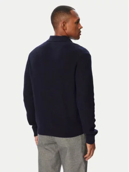 Tommy Hilfiger Pulover Fisherman Mornarsko modra