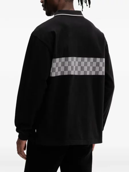 Lung tricou polo Vans negru