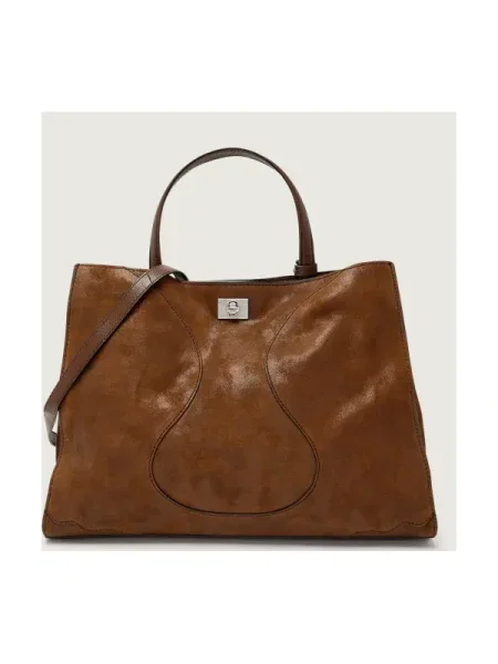 ZADIG&VOLTAIRE geantă de mână din piele întoarsă maro