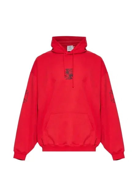 Hanorac cu glugă Vetements cu imagine roșu