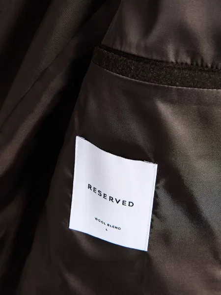Шерстяное пальто Reserved коричневое