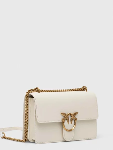 Шкіряна сумочка Pinko білий