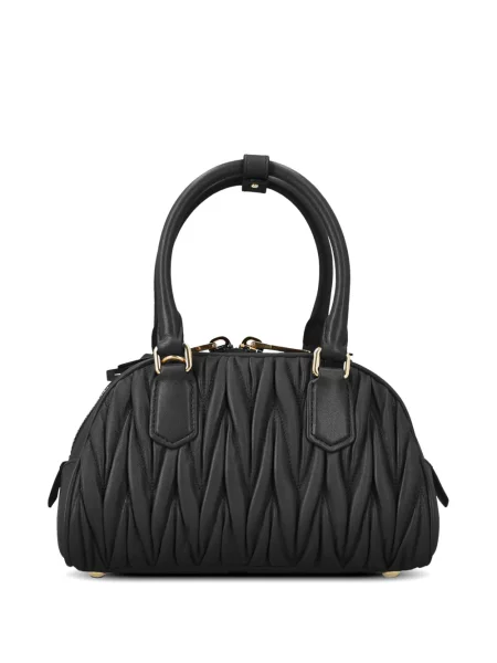 Geantă shopper Miu Miu din piele negru