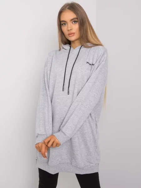 Hanorac cu glugă Fashionhunters cu glugă gri