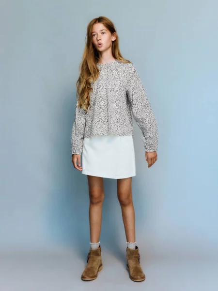 Bluzka ze zwierzęcym wzorem Dzieci 12 MANGO KIDS brązowy