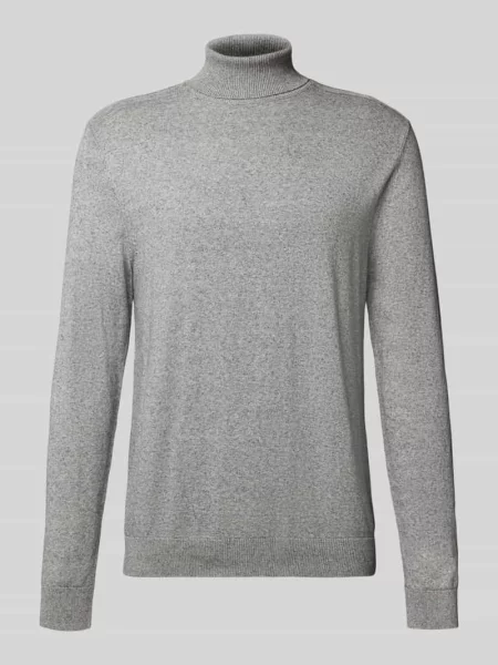 Sweter z golfem o kroju regular fit z czystej bawełny model „BERG” Selected Homme