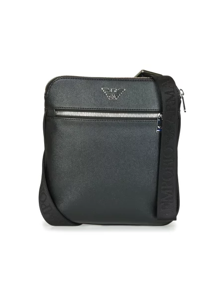 Poslovna torbica za okrog pasu Emporio Armani črna